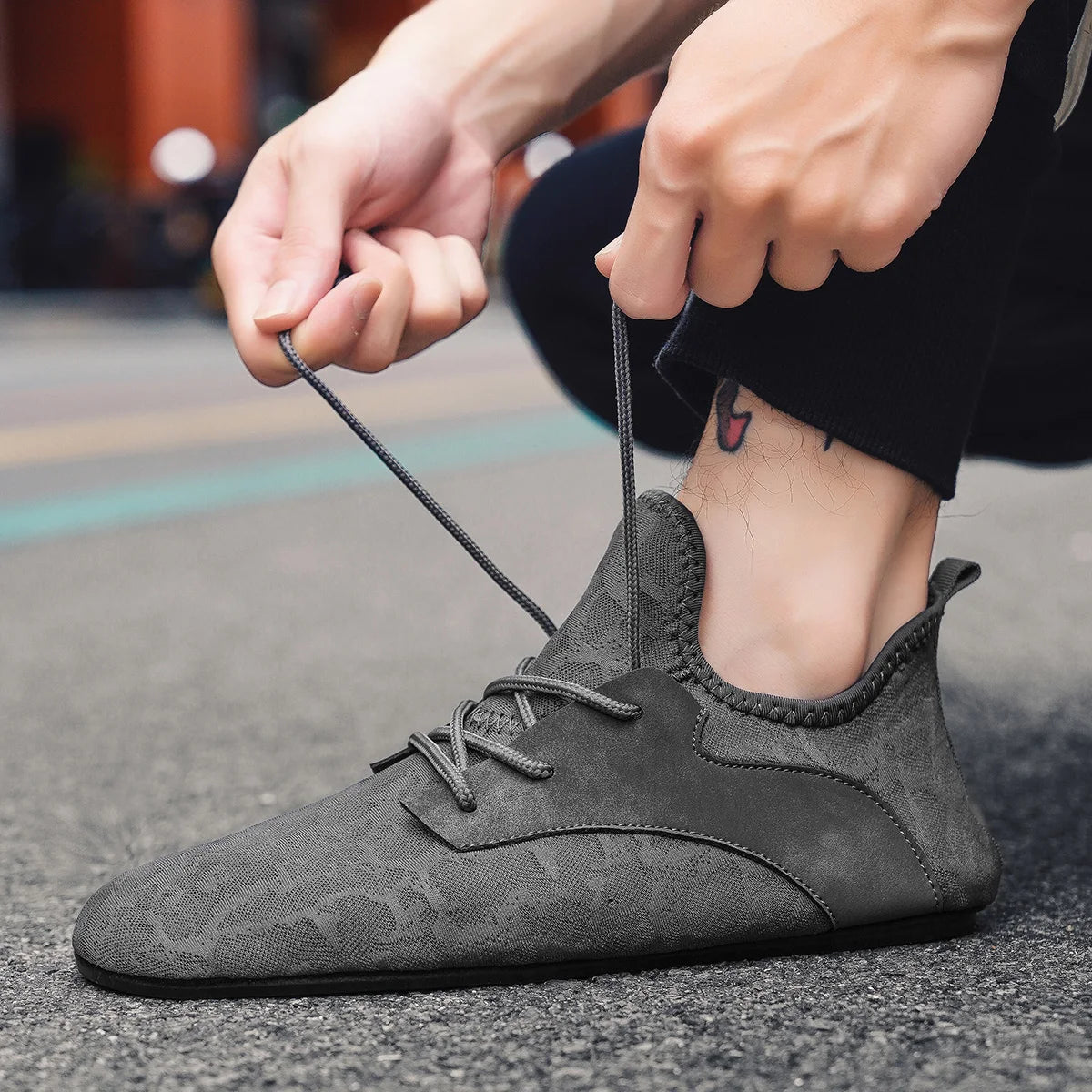 Spring and Summer Men's Loafers One-Piece Lazy